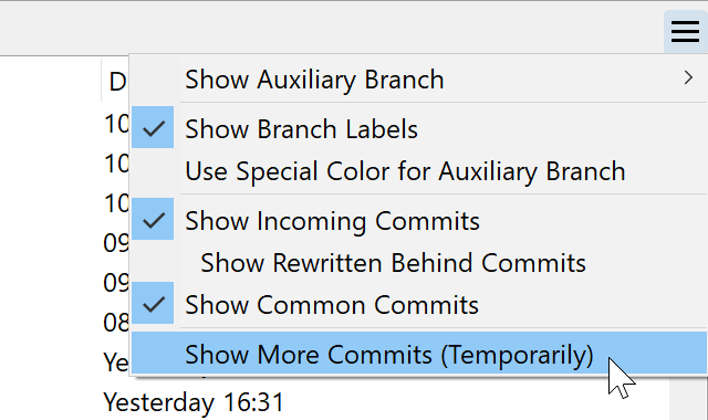 Temporarily show more commits in Journal.