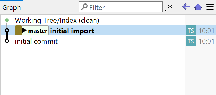 Performing the first commit will create an additional initial empty commit, too.