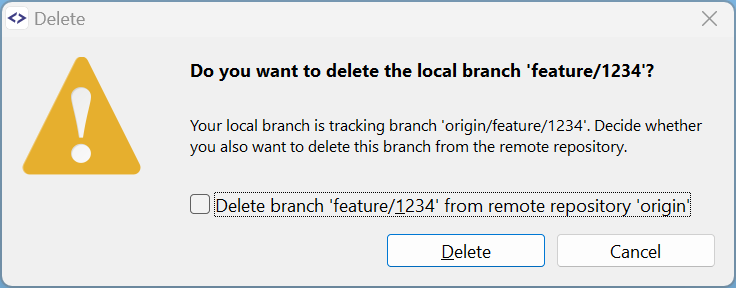 Select what branch(es) to delete.