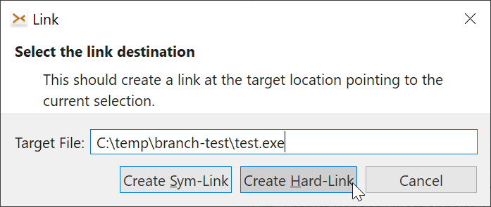 Create hard links.